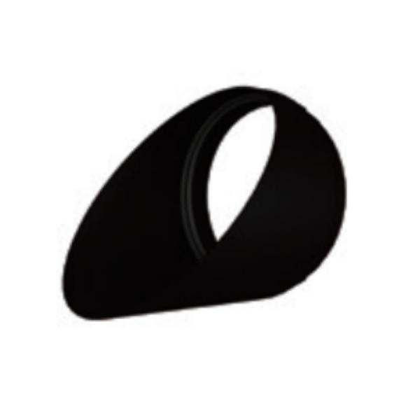 Medium Black Wall Wash for LED Track Light