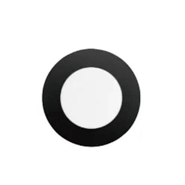 5" Round Replaceable Slim Black Trim for LED Downlights
