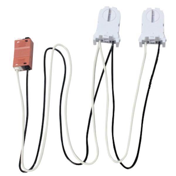 2 Lamp Wiring Harness for LED Tubes