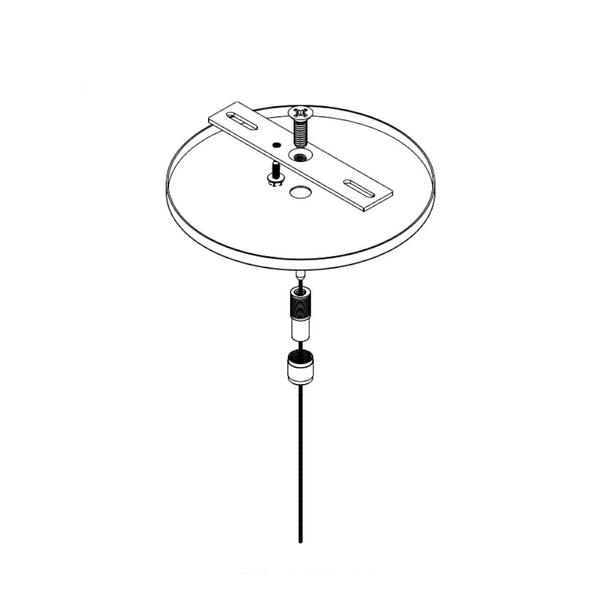 5" Round White Cover Feed J-Box / Stud Mount Canopy Kit for Linear Fixture 