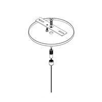 Keystone 5" Round White Cover Feed J-Box / Stud Mount Canopy Kit for Linear Fixture 