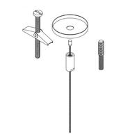 Keystone 2" Round White Cover Non-Feed Drywall / Stud Mount Canopy Kit for Linear Fixture 