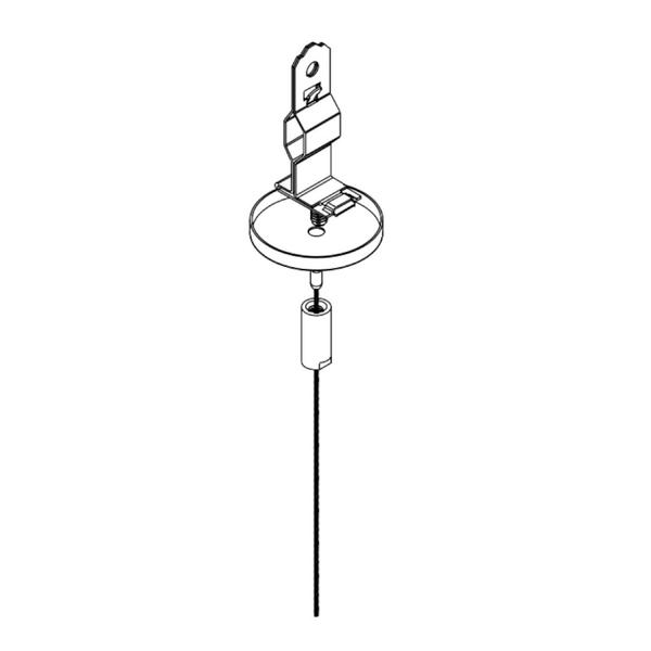 2" Round White Non-Feed T-Bar Mount Canopy Kit for Linear Fixture 