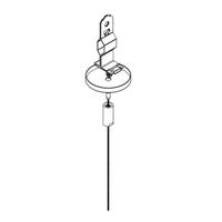 Keystone 2" Round White Non-Feed T-Bar Mount Canopy Kit for Linear Fixture 