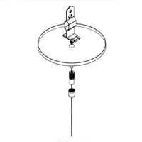 Keystone 5" Round White Non-Feed T-Bar Mount Canopy Kit for Linear Fixture 