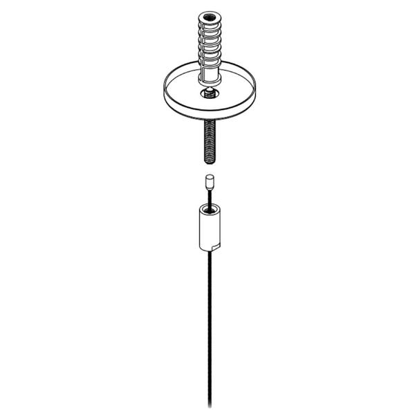 2" Round White Non-Feed Masonry Mount Canopy Kit for Linear Fixture 