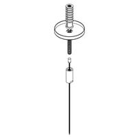 Keystone 2" Round White Non-Feed Masonry Mount Canopy Kit for Linear Fixture 