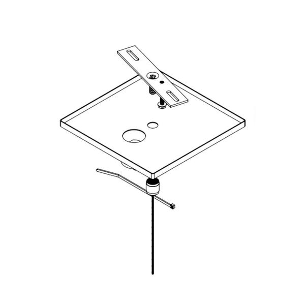 5" Square White Feed J-Box Mount Canopy Kit for Linear Fixture 