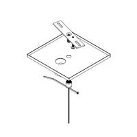 Keystone 5" Square White Feed J-Box Mount Canopy Kit for Linear Fixture 