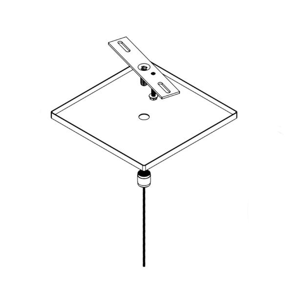 5" Square White Non-Feed J-Box / Stud Mount Canopy Kit for Linear Fixture 