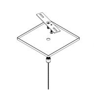 Keystone 5" Square White Non-Feed J-Box / Stud Mount Canopy Kit for Linear Fixture 