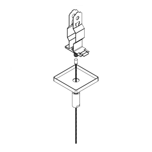 2" Square White Non-Feed T-Bar Mount Canopy Kit for Linear Fixture 