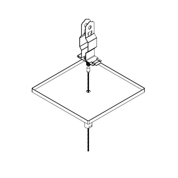 5" Square White Non-Feed T-Bar Mount Canopy Kit for Linear Fixture 