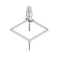 Keystone 5" Square White Non-Feed T-Bar Mount Canopy Kit for Linear Fixture 