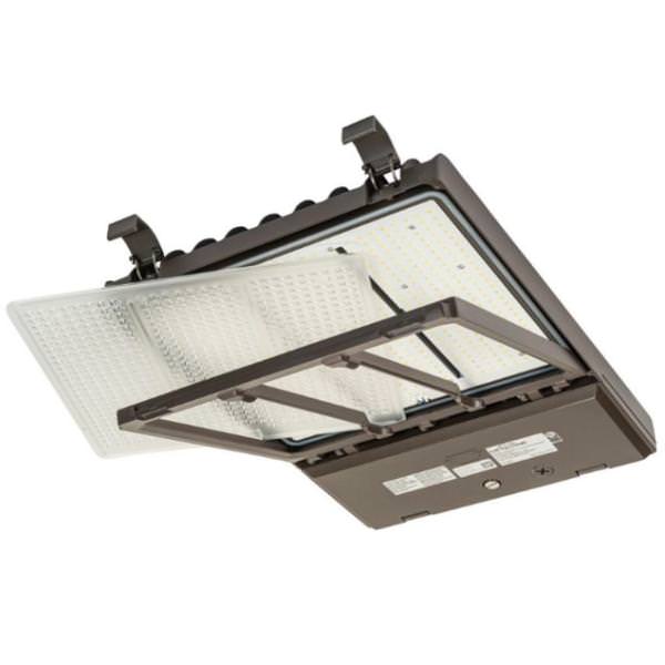 Selectable watt 277/480 volt CCT Selectable Bronze LED Area Light Fixture