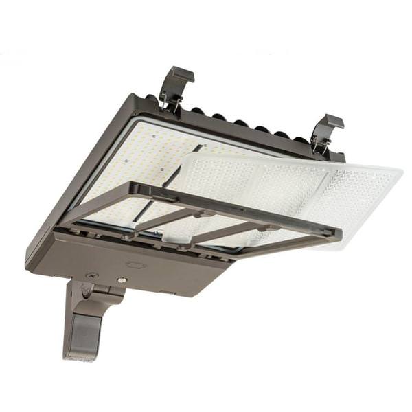 120/277 volt Selectable watt CCT Selectable Bronze LED Area Light Fixture