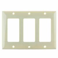 Leviton 3-Gang Decorative Ivory Wall Plate