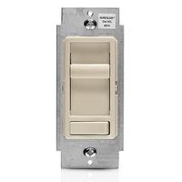 Leviton 120 volt Light Almond Switch Single Pole / 3-Way LED / Incandescent / Halogen Wall SureSlide Dimmer Switch
