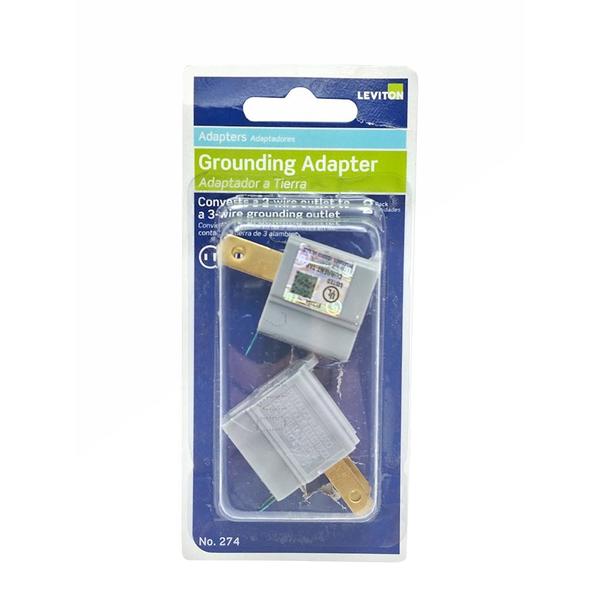 15 Amp 125 volt Indoor U-Ground Polarized Adaptor (2 Pack)
