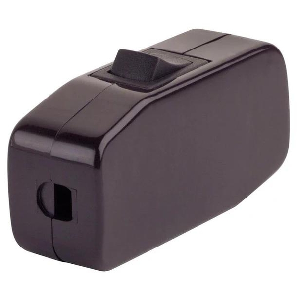 Brown Single-Pole Heavy Duty Feed-Through Inline Cord Switch 