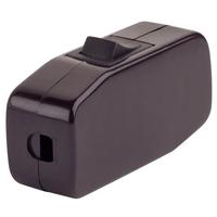 Leviton Brown Single-Pole Heavy Duty Feed-Through Inline Cord Switch 