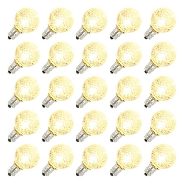 0.58 watt G30 Candelabra Screw Base 2700K Warm White LED Retrofit Bulbs (25 Pack)