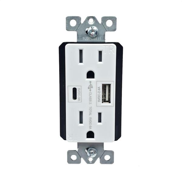 Light Almond 15 amp 120 volt Receptacle Outlet