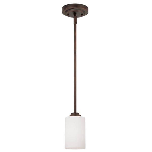 100 watt 120 volt 60" Wire Medium Screw Base Rubbed Bronze One Light Mini-Pendant
