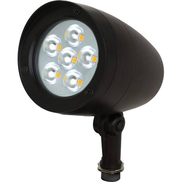 15 watt 120/277 volt 3000K Natural White Bronze Knuckle Mount LED Designer Bullet Flood Light