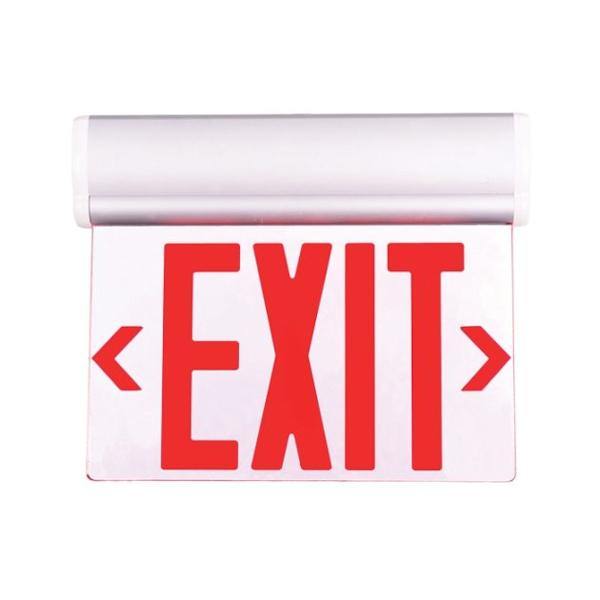 12" 2.3 watt 120/277 volt LED Edge Lit Exit Sign