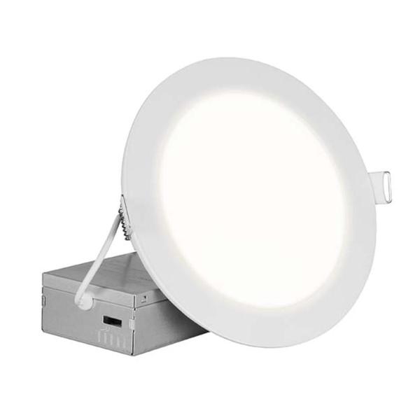 6" 11 watt 120 volt CCT Selectable Round Brushed Nickel LED Recessed Downlight