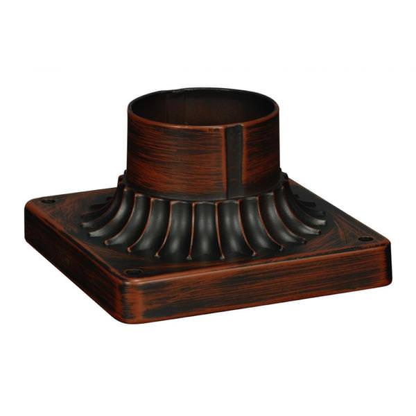 6" Pier Mount Rustic Bronze Aluminum