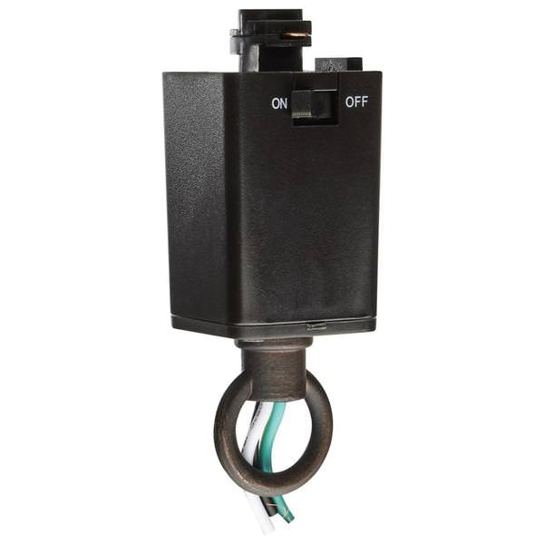 Brown 120 volt Pendant Loop Track Adapter