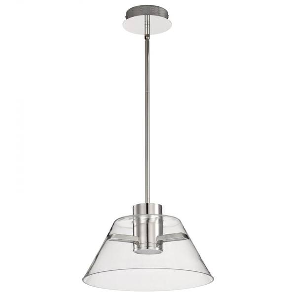 14" 12 watt 120 volt 3000K Natural White - Polished Nickel LED Pendant Light Fixture