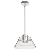 View 14" 12 watt 120 volt 3000K Natural White - Polished Nickel LED Pendant Light Fixture