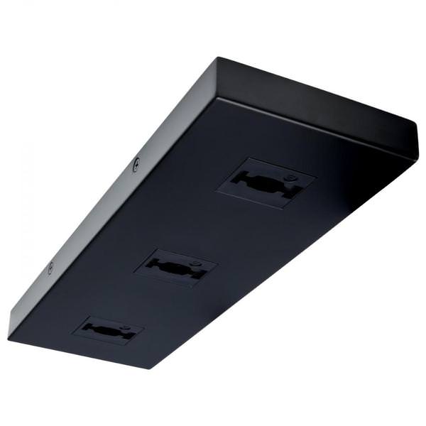 Black Rectangular Triple Monopoint Adapter