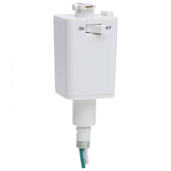 Stem Hung White Pendant Track Adapter 