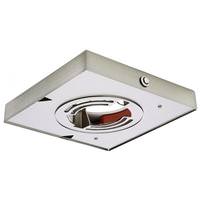 Nuvo Lighting 7" 120 volt Brushed Nickel Square Blink Pro Battery Backup
