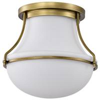 Nuvo Lighting 14" 1 Light Natural Brass Valdora Flush Mount Light Fixture