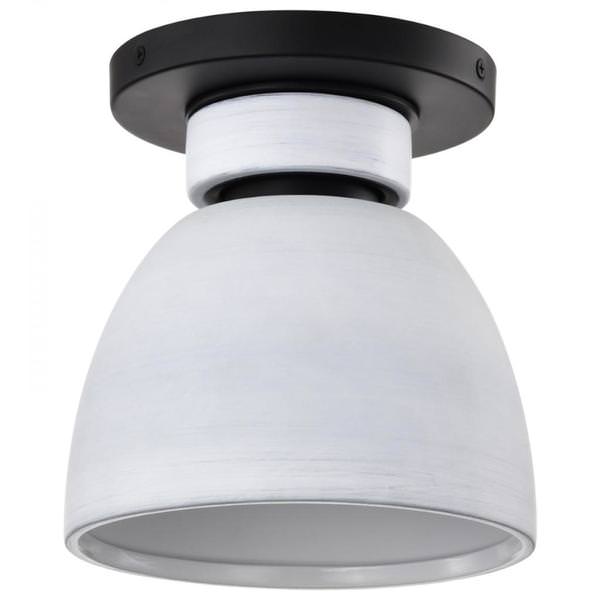 8" 1 Light 120 volt Matte Black Indoor Flush Mount Light Fixture