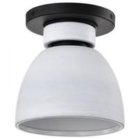 View 8" 1 Light 120 volt Matte Black Indoor Flush Mount Light Fixture