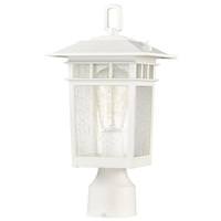 Nuvo Lighting 1 Light 14" 120 volt White Seeded Glass Outdoor Post Top Lantern Light Fixture