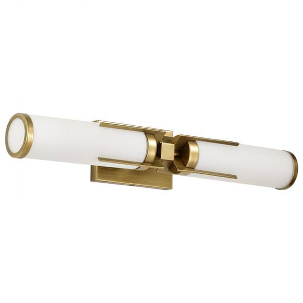 2 Light 120 volt Natural Brass Vanity Light Fixture