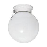 Nuvo Lighting 1 Light 6" 120 volt Indoor Pull Chain Frosted White Ceiling Light Fixture