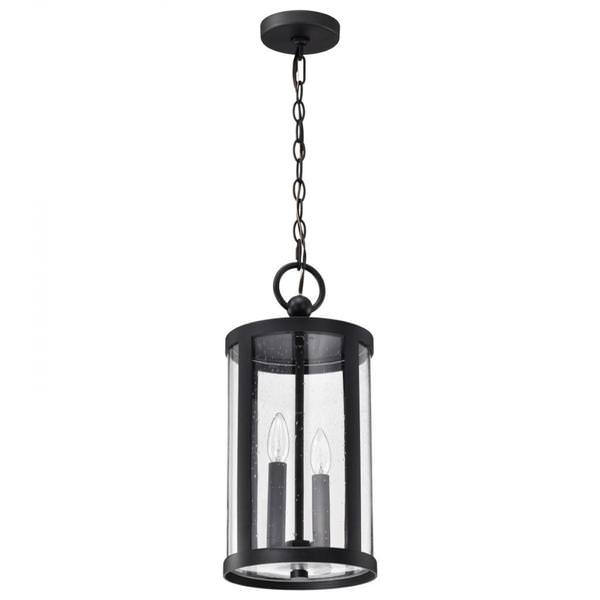 2 Lamp 120 volt - Matte Black Hanging Lantern