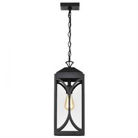 View 1 Light 120 volt Matte Black Hanging Lantern