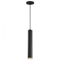 Nuvo Lighting 16" 12 watt 120 volt 3000K Natural White Matte Black / Brushed Brass Century Indoor LED Pendant Light Fixture
