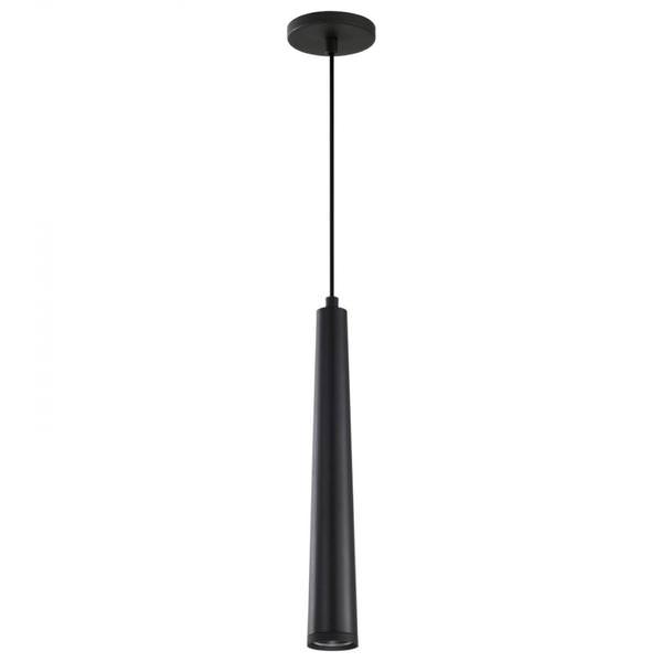 16" 12 watt 120 volt 3000K Natural White Matte Black Melrose LED Pendant Light Fixture