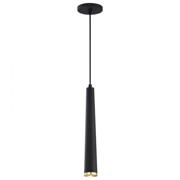 16" 12 watt 120 volt 3000K Natural White Matte Black / Brushed Brass Melrose LED Pendant Light Fixture