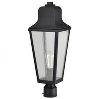View 1 Lamp 120 volt Matte Black Post Top Lantern